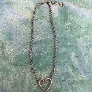 Brighton Tuscan Open Heart Pendant Necklace Silver